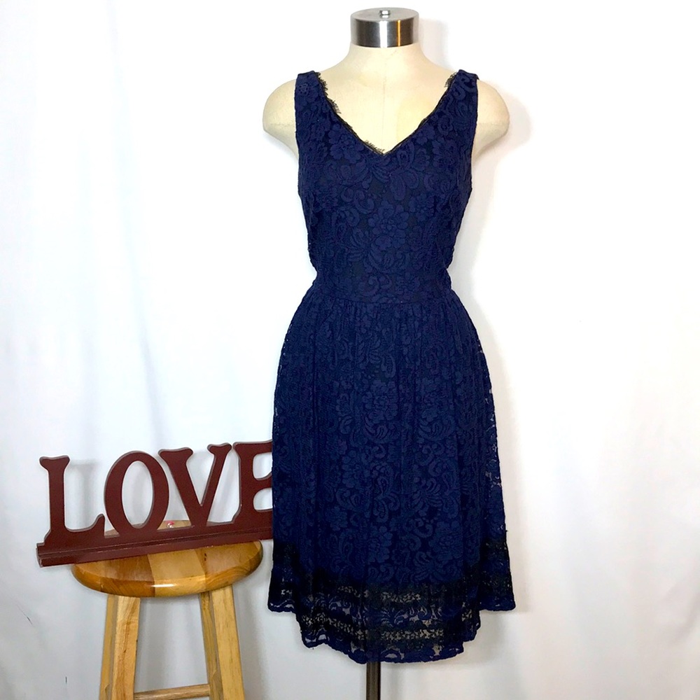 Navy blue lace size 4 dress